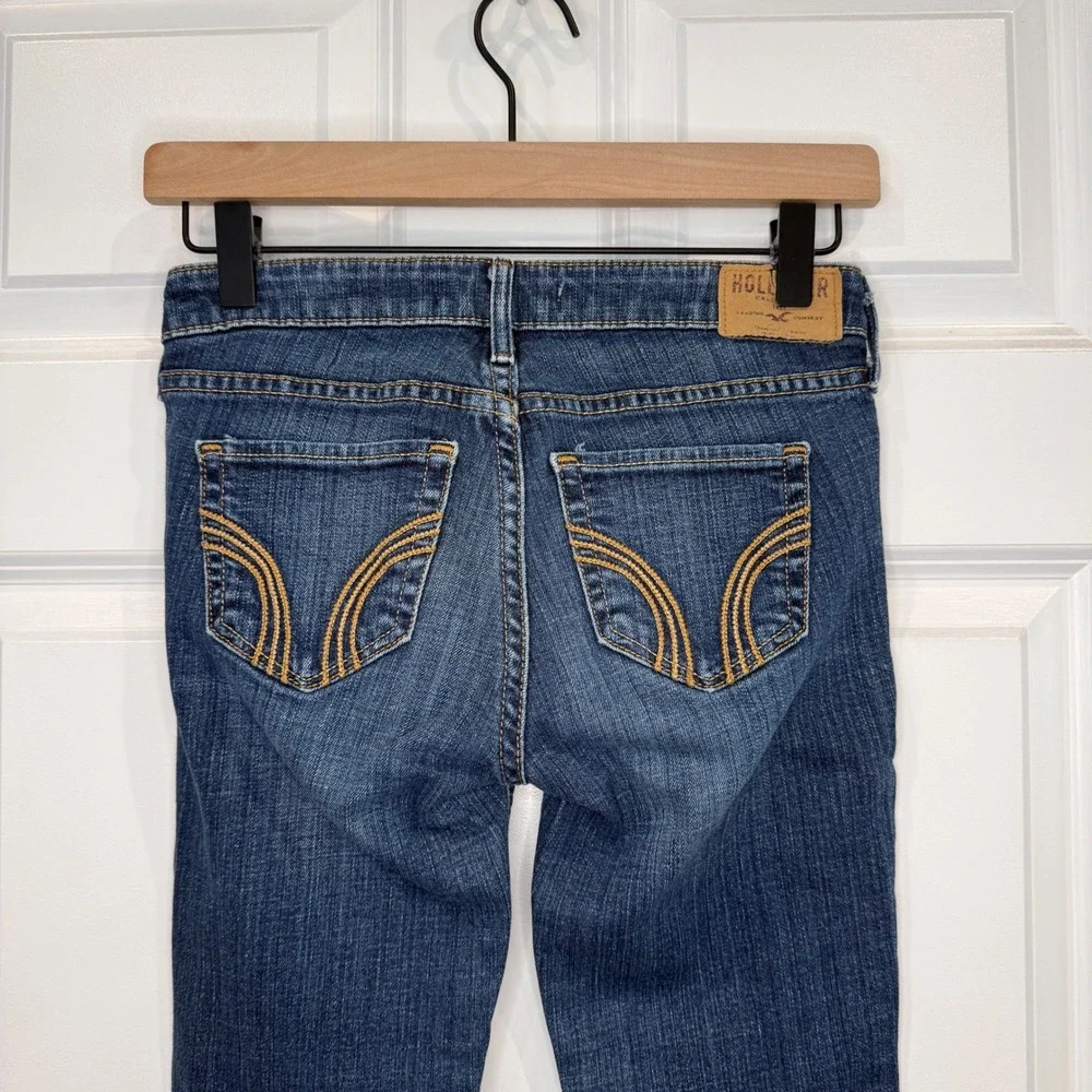Hollister Dark‎ Wash Skinny Jeans Womens Size 00S Low Rise Denim